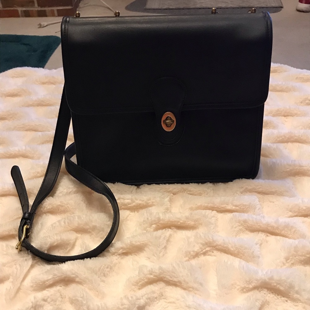 Black Coach Leather Purse